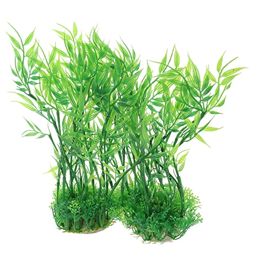 Milisten 2Pcs Realistic Aquarium Plants Fish Tank Decor for Desktop Aquarium Durable Household Aquarium Plant Decor Fish Lovers