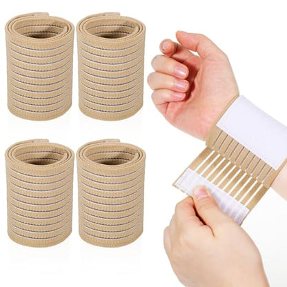 2Pair Elastic Wrist Support Brace, Adjustable Wristband Compression, Wrist Wraps for Working Out, Fitness, Sports, Basketball