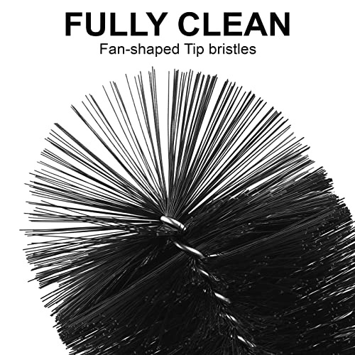 Long Bottle Brush, 15.64 in Bendable Cleaner Brushes for Cleaning Neck Beer Bottles, Wine, Baby Bottles, Water Bottles, Tumblers, Flask, Bird Feeder, Vase, Pipes and Brewing Supplies Black/1Pack - color: Large Black
