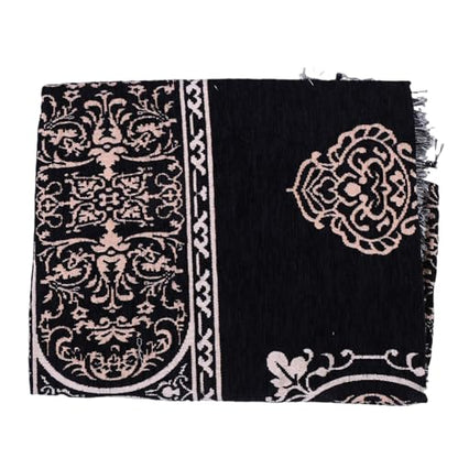 Tnfeeon Anti Slip Cotton Muslim Prayer Rug with Tassel Storage Bag Soft Portable Islamic Mat for Meditation Home Travel and Ramadan