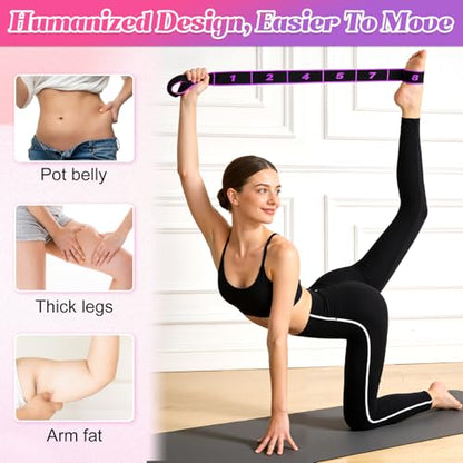3PCS Fitness Resistance Band for Stretching and Yoga, 8-Section Numbered Elastic Resistance Band | Fitness Band with Clear Markings for Yoga, Stretching, Pilates - color: 3pscsB - 3pcs-Red*purple*blue
