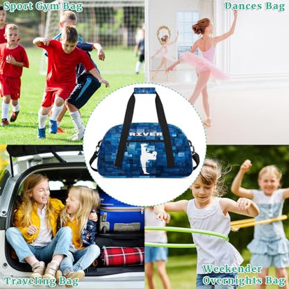 Custom Sports Gym Bag for Boys Training Bag, White Taekwondo Blue | Personalized Named Practice Travel Overnight Training Bag - color: Color 2