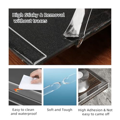 Corner Protector Baby,Clear Edge Protector Strip,Sharp Edge Wrap Cover Tape,Self Adhesive Protective Bumper Guards for Cabinet Door,Desk,Glass Table,Bed Furniture and Wall,2 in x 3.3 FT