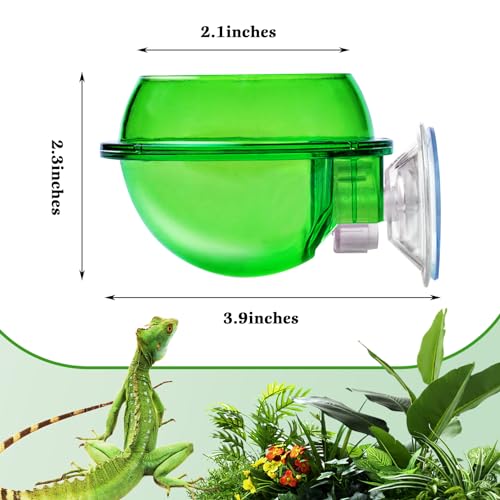 Reptile Bowl with Suction Cup,Chameleon Feeding Bowl,Gecko Food and Water Feeding Dish Pet Feeder Supplies Accessories for Lizards,Snakes,Bearded and Dragons(4 Pcs) - size: 【4 PCS】