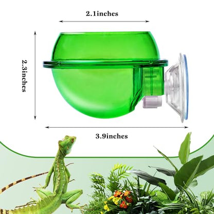 Reptile Bowl with Suction Cup,Chameleon Feeding Bowl,Gecko Food and Water Feeding Dish Pet Feeder Supplies Accessories for Lizards,Snakes,Bearded and Dragons(4 Pcs) - size: 【4 PCS】