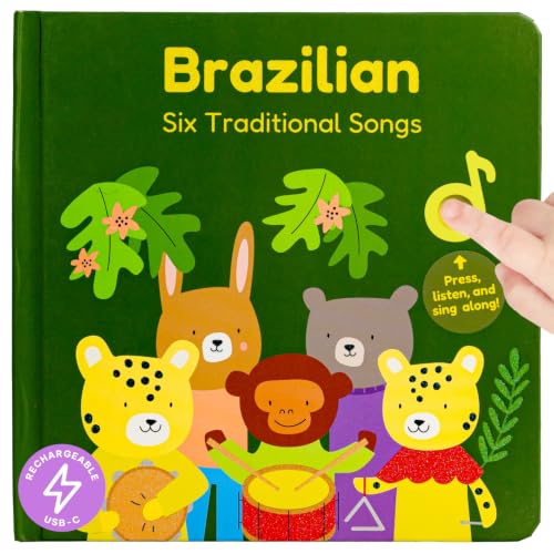 Cali's Books Brazilian Nursery Rhymes Book, Bilingual Sound Book - style: Brazilian Nursery Rhymes
