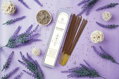 KarmaPledge Lavender Incense Sticks, Burn Time 45-60 Min, 40 Sticks - color: Lavender, size: 40 Hand Dipped Sticks