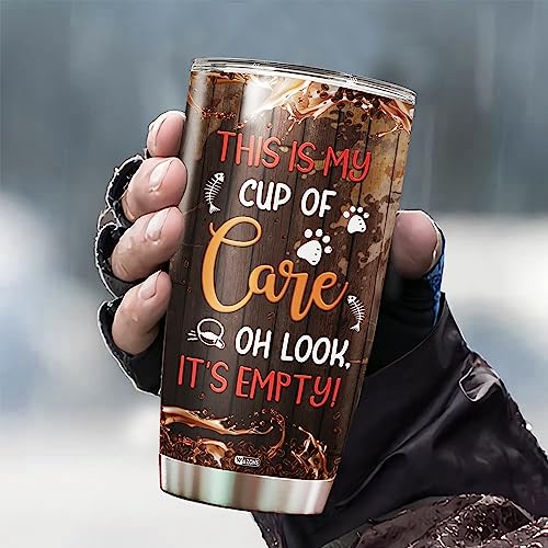 WAZONE Personalized Cat Tumbler With Lid 20oz 30oz Present for Women Girls Daughter Sister Mom Cats Lovers Christmas Birthday Things Animal Gifts Customized Name Insulated Travel Cup Mug - color: Cat