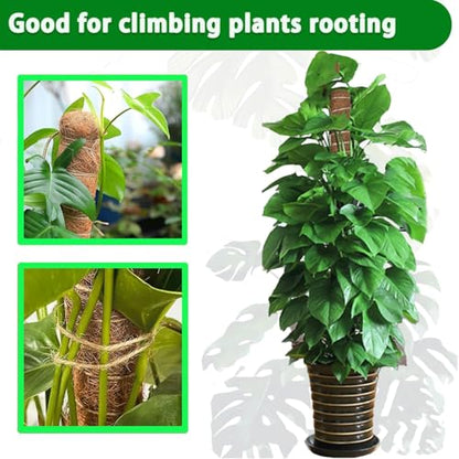 Moss Pole, 4Pack 21 Inch Plant Support Stakes for Indoor Plants, Monstera Plant Support Stakes, 69 Inch Tall Coir Plant Pole Sticks for Potted Plants, Pothos, Philodendron, Climbing Plants Accessories - size: 4pcs x 21 Inches
