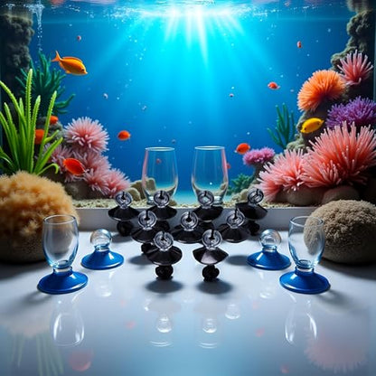 10 Pcs Transparent Aquarium Suction Cup, Plastic Sucker with Clips Fish for Tank Pipe Hose Tube Holder Fish Tank Suction Cups Aquarium Air Pump Accessories (1.2in)