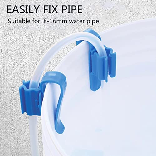 for Tank Hose Holders Water Pipe Tube Clamp Fixed Clip Adjustable Aquarium Accessories Hoses Holder Clip Fish - size: Blue BL
