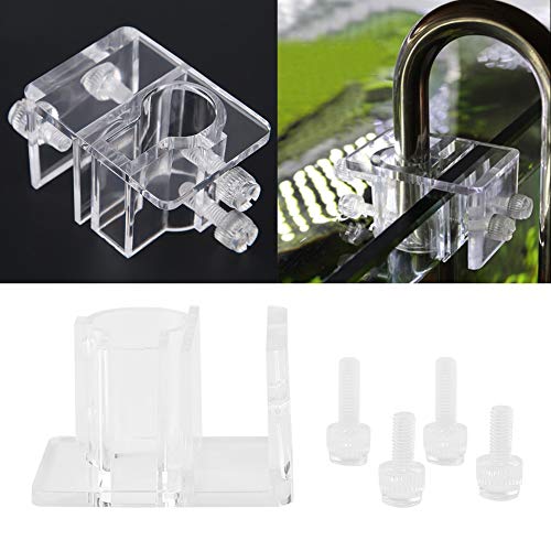 ZJchao Aquarium Tube Fixture Holder, Fish Filter Clamp/Holder Aquarium Plant Holder Clear 20mm Acrylic Aquarium Hose Tube Fixing Pipe Clamp/Holder Fish Hanger for Holding Doing Pump Soft Hose