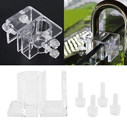 ZJchao Aquarium Tube Fixture Holder, Fish Filter Clamp/Holder Aquarium Plant Holder Clear 20mm Acrylic Aquarium Hose Tube Fixing Pipe Clamp/Holder Fish Hanger for Holding Doing Pump Soft Hose