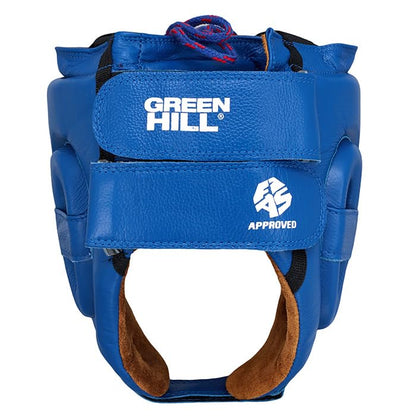 Boxing Headgear for Men & Women – MMA & Muay Thai Sparring Gear, Five Star AIBA-Approved Leather Head Guard - color: Blue