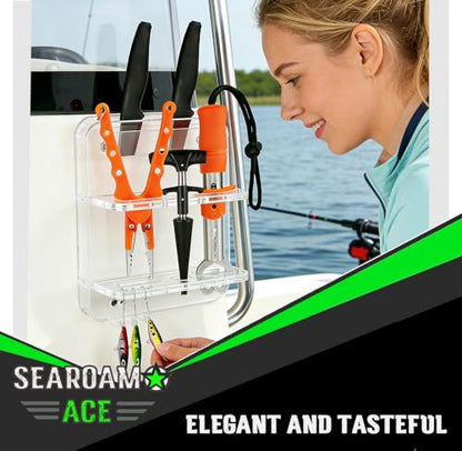 Boat Knife Holder,Marine Plier Holder and Lure Holder,Acrylic Marine Storage Organizer - style: TRANSPARENT