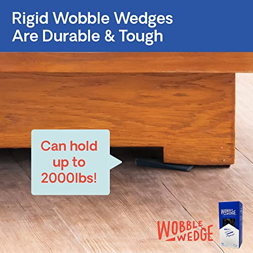 Wobble Wedge Rigid Heavy Duty Leveling Plastic Shims, Black, 75-Pack | Made in USA Rigid Shims with Tough, Durable, Interlocking Non-slip Grip Design; Multipurpose Leveling for Varied Projects - size: 75