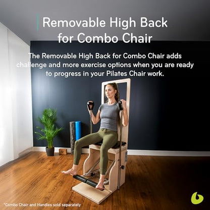 Balanced Body Removable High Back for Combo Chair, Pilates Chair Workout Equipment for Home Gym or Studio