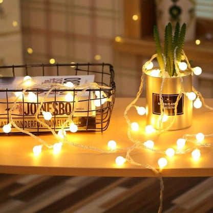 Globe String Lights USB LED Fairy Lights Selectable Warm White for Party Wedding Bedroom, Warmcolors - color: Warmcolors