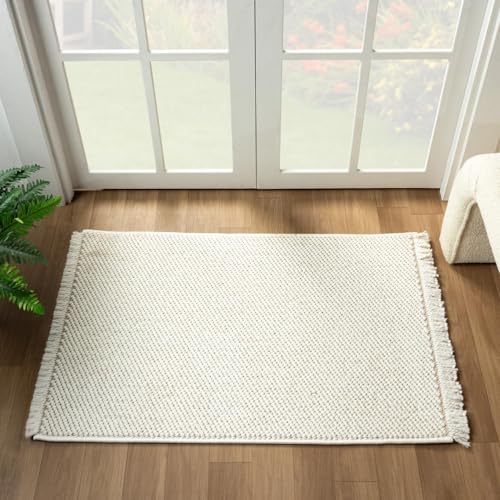 LUXE WEAVERS Machine-Woven Stain-Resistant Area Rug Cream 2x3 - color: Cream, size: 2' x 3' (Rectangular)