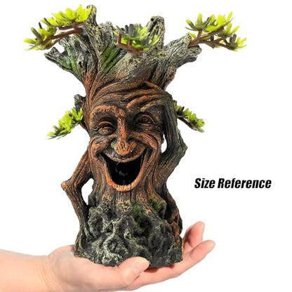 Tfwadmx Fish Tank Tree Trunk Decoration Aquarium Statue Hollow Stump Root Branch Hide Freshwater Saltwater Terrarium Accessories Ornament for Betta,Fighting Fish, Crayfish, SuckerFish,Guppy,Shrimp