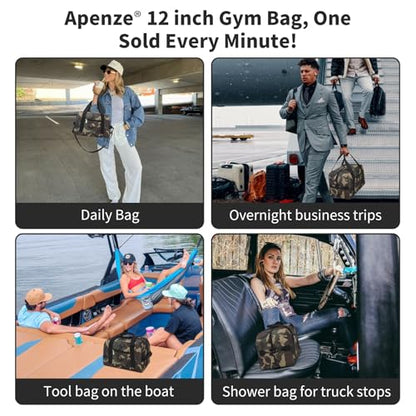 Apenze Small Gym Bag Carry On Bag - 12 in Mini Duffle Bag Lightweight for Overnight Travel(Camouflage) - color: Camouflage, size: 12inch