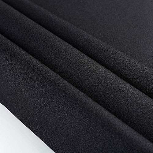 WochiTV Total Blackout Window Film 100% Light Blocking Non Adhesive No Residue Removable Opaque Static Cling Privacy Glass Tint for Home Bedroom Darkening Heat Control (17.5 in x 13.1 Ft) - color: Black, size: 17.5 Inch x 13.1 Feet