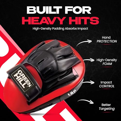 Green Hill Focus Mitts Boxing Pads - color: 5039 RED/BLACK