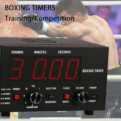 Boxing Interval Timer,Professional Gym Timer with LED Display,Selectable Training Time and Cycle Repetitions,Adjustable Sound Gym Interval Timer Green - color: Green