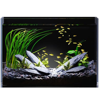 5 Gallon Glass Fish Tank Rimless with Black Background Rectangular Tank | Ultra Clear Low-iron Glass, 5 mm Thick, 92% Light Transmission, for Betta Shrimp Guppy Snail, Included Leveling Mat - size: 5 gallon tank only