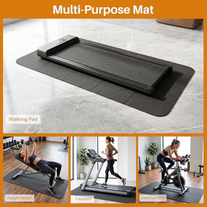Treadmill Mat,Stationary Bike Mat,6mm Thick,Walking Pad Mat for Carpet,Under Exercise Bike Trainer Pad for Indoor Stationary Spin Bike Gym Equipment Hardwood Floor Carpet Protector - size: 72"L x 31.5"W x 0.3"Th