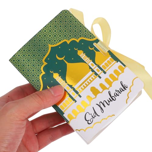 LALADEFIEE Eid Mubarak Candy Box 20pcs Shaped Party Favor Boxes Ramadan Treat Packaging for Ramadan Celebrations and Islamic Festival Candy Storage