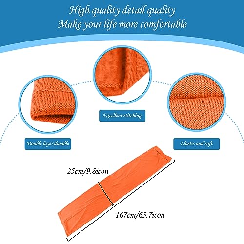Turban Head Wrap Scarf,African Women' Soft Long Scarf Shawl Hair Bohemian Headwrap Stretch Headband Tie - color: Orange