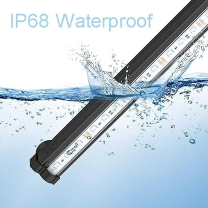 Submersible Aquarium Light,LED Aquarium Air Bubble Light,RGB Color Changing Brightness Adjustable Timing Waterproof Remote Control Fish Tank Light Bar,Aquarium Light Bubbler Wall,18.9inch - size: for 19.7- 27.5in Fish Tank