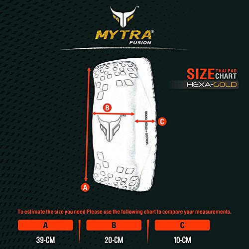Mytra Fusion Muay Thai Pad Kicking Pads for Martial Arts Kickboxing Muay Thai Shield Karate Punching pad - size: Single