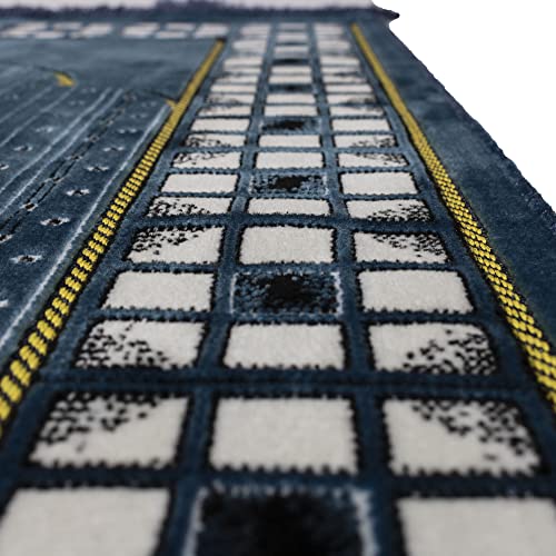 Modefa Prayer Mat - Thin Lightweight Velvet Turkish Muslim Prayer Rug - Prayer Rug Islam Men - Islamic Prayer Rug Sajjadah Prayer Mats Namaz Mat for Salah Islamic Gift Car Hanger - Vined Arch (Blue) - color: Blue