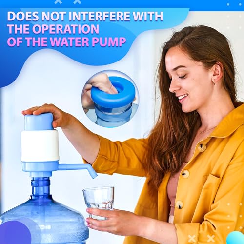 5 Gallon Water Jug Cap 4 Pack, Reusable Leak Resistant Bottle Caps | Wear Resistant Lids Reseal Jugs on Dispensers and Coolers - 2.4 x 0.94 In, Fit Standard Gallon Bottles for Kitchens, Offices
