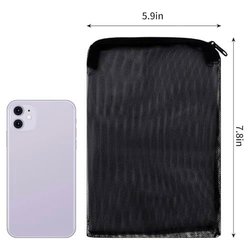 DEPEPE 10pcs 7.8 x 5.9 Inch Aquarium Filter Media Bags with Zipper for Activated Carbon, Biospheres, Ceramic Rings
