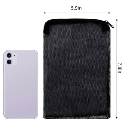 DEPEPE 10pcs 7.8 x 5.9 Inch Aquarium Filter Media Bags with Zipper for Activated Carbon, Biospheres, Ceramic Rings
