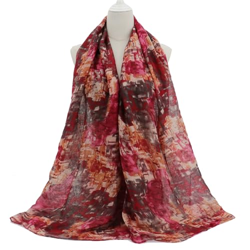 vimate 여성용 경량 면 스카프 패션 헤드 커버 히잡 보일 스카프 숄 랩 - color: J3#.style 14