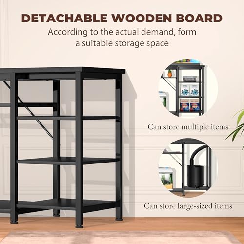 GRLEAF 40-50 Gallon Aquarium Stand: 900LB Capacity, Built-In Power Outlets, 3-Tier Shelves for Fish Tank Accessories Storage, Heavy-Duty Steel/Wood Hybrid for Fish & Reptile Tanks | Excludes Tank - size: 40-50 Gallon