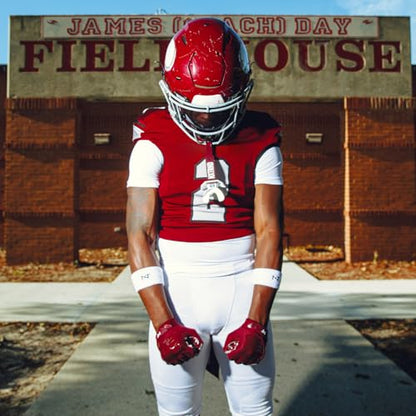 Nxtrnd One Pro Football Mouth Guard, Interchangeable Strap, Fits Adult & Youth (Maroon) - color: Maroon Pro