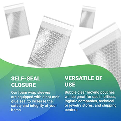 Shipping Bubble Bag, 12 x 15.5 Inches. 300 Pack Clear Bags for Packaging. Self Seal Bubble Pouches for Packing. Waterproof Polyethylene Storage Moving Bags. Packing Materials for Fragile Items - size: 12" x 15.5" / 300 Pack
