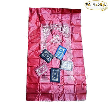2 Pcs Mini Pocket Portable Travel Prayer Praying Rug Mat Namaz Carpet Islamic Muslim Gebetsteppich Musallah Foldable Salah Slalat Sajadah Sajjadah Gift Ramadan Eid Random Assortment