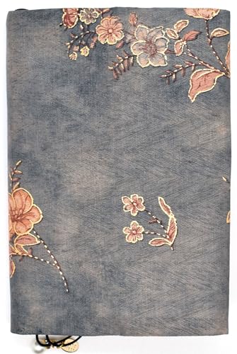 BLBMH A6 Book Cover 4x6 | Non-Stretch Fabric Sleeve with Bookmark | Handmade Washable Protector for Paperback Journal Bible Notebook | Gift for Women Readers - Flower 4 - color: Flower 4, size: 6in