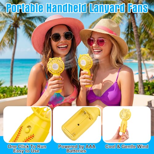 Potchen 24 Pcs Softball Water Bottles & Mini Portable Fan Set 20 oz Reusable Squeeze Bottles Bulk Handheld Fans Softball Party Favors for Team Gifts Sport Goodie Bag Stuffers Accessories