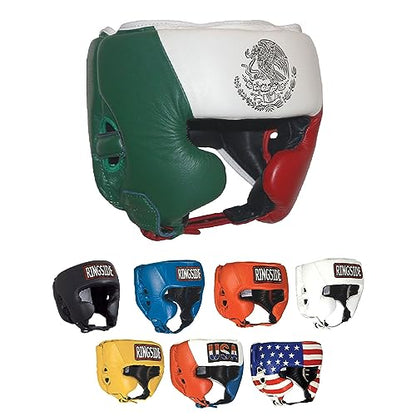 Ringside Competition-Like Boxing Headgear with Cheeks - color: Mexican Flag, size: Medium