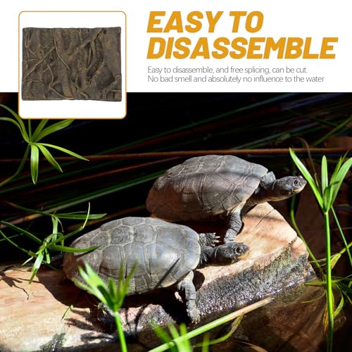 POPETPOP Fish Tank Background Board 3D Root Decorative Aquarium Background Plate 23.62X17.71X2.36 Inch Durable Pu Material Perfect for Home Aquarium Display