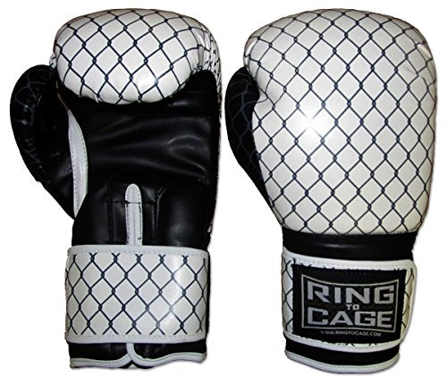 Gym Training Stand-Up Boxing Gloves - color: Cage Printed, size: Regular weighs 12oz
