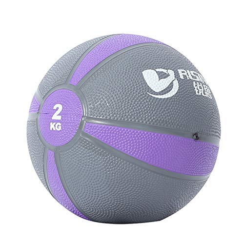 Medicine Balls Rubber Medicine Ball, Aerobic Core Training Elastic Fitness Ball, 1KG/2KG/3KG/4KG/5KG/6KG/7KG/8KG/9KG/10KG (Size : 2kg/4.4lbs) - size: 2kg/4.4lbs