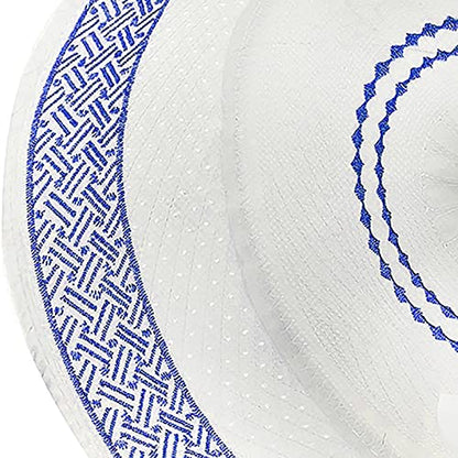 RUIXIA Men Boys Muslim Prayer Kufi Hat Skull Cap Embroidery Islam Kufi Headware takke Praying Beanie Hat Kofia Topi Hat - color: Blue-adult
